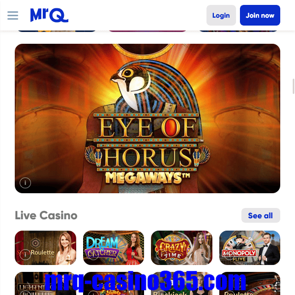 MrQ Casino Featured Slot - Eye of Horus Megaways