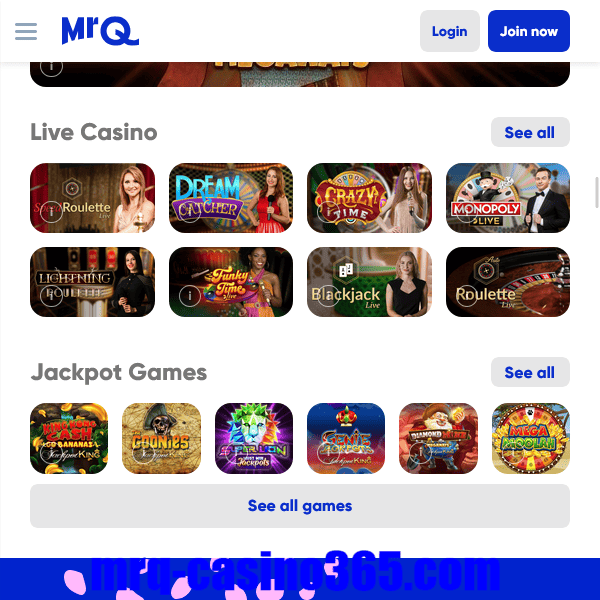 MrQ Casino Live Casino Games